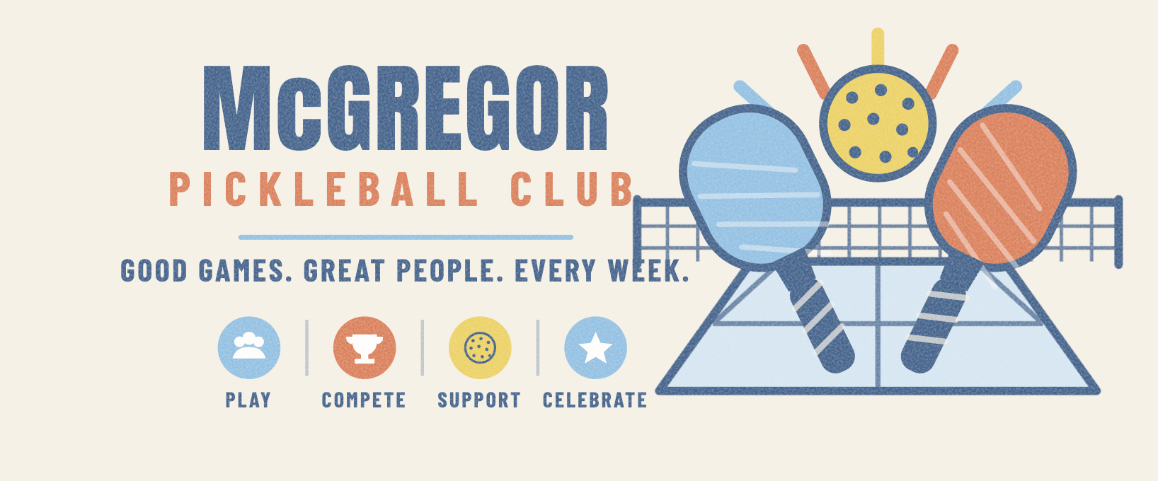 McGregor Pickleball Club — good games, great people, every week.